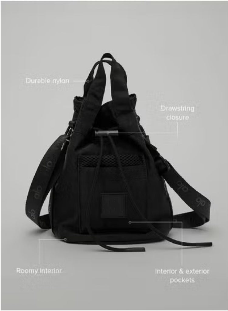 Cross Body Bucket Bag Black - Image 1
