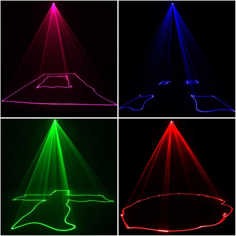 Sumger Professional RGB Laser Party Lights,Sound Activated DJ Disco Light,DMX512 Remote Control Scanner Beam Effect Lazer Projector Lighting for Show KTV Bar Club School Dances Corporate Event Mobile DJs - Image 4