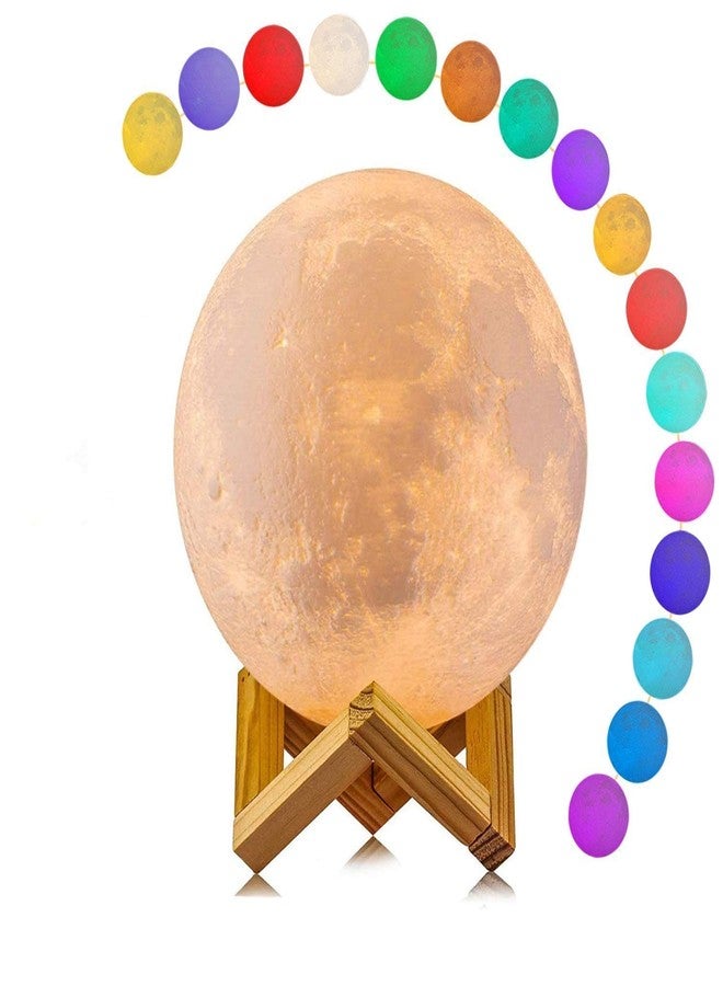 GLIVE (LABEL) PLA Plastic Moon Lamp, Multicolour, Pack of 1 - Image 1