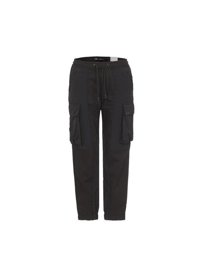 Zara Men's Minimalist Versatile Commuting Drawstring Cargo Casual Pants - Image 2