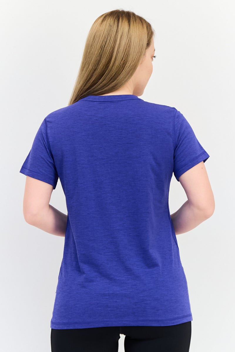 PUMA تي شيرت رياضي نسائي بأكمام قصيرة ملائمة، خارجي، نيلي - Image 2