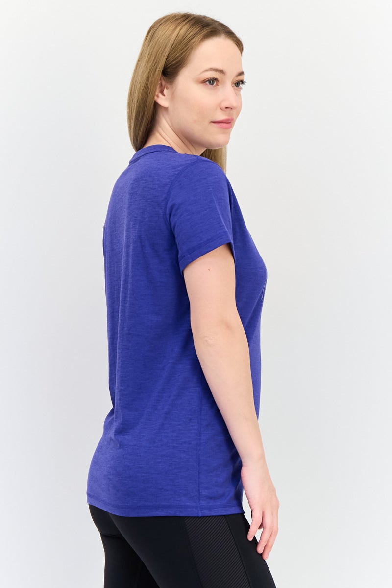 PUMA تي شيرت رياضي نسائي بأكمام قصيرة ملائمة، خارجي، نيلي - Image 3