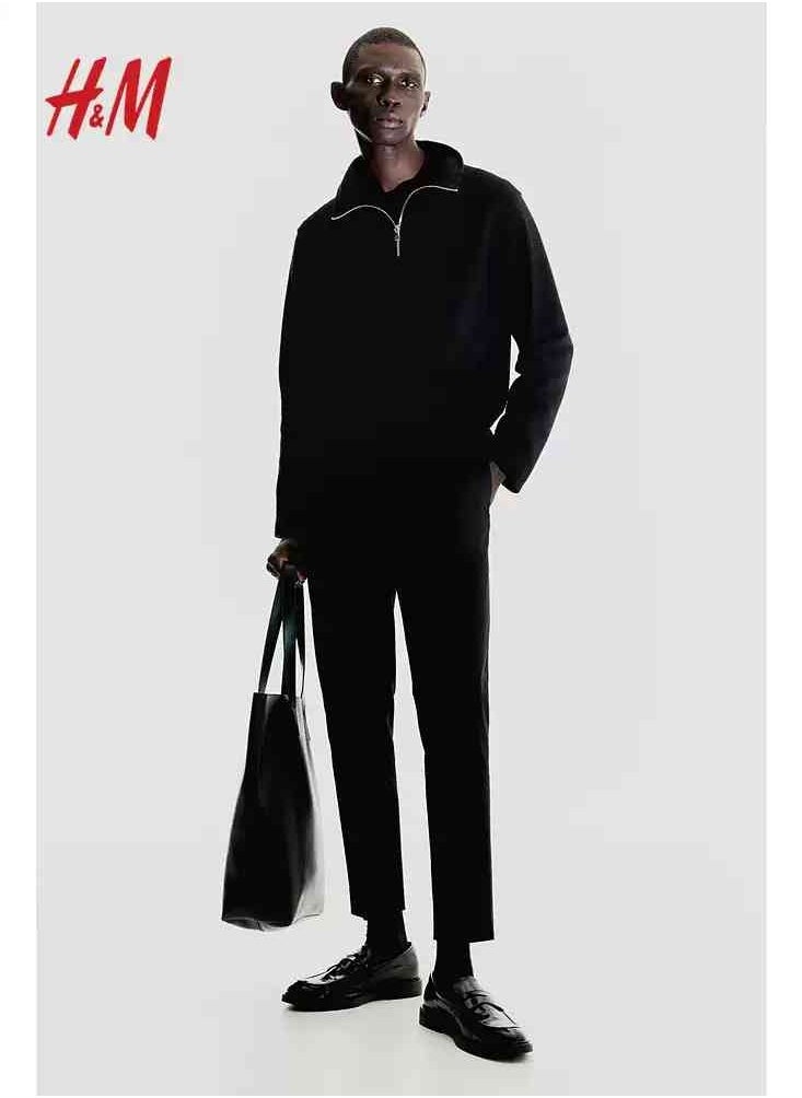 H and M - HM New Fashionable Casual Round Neck Loose American Long Sleeved Sweatshirt - Image 1