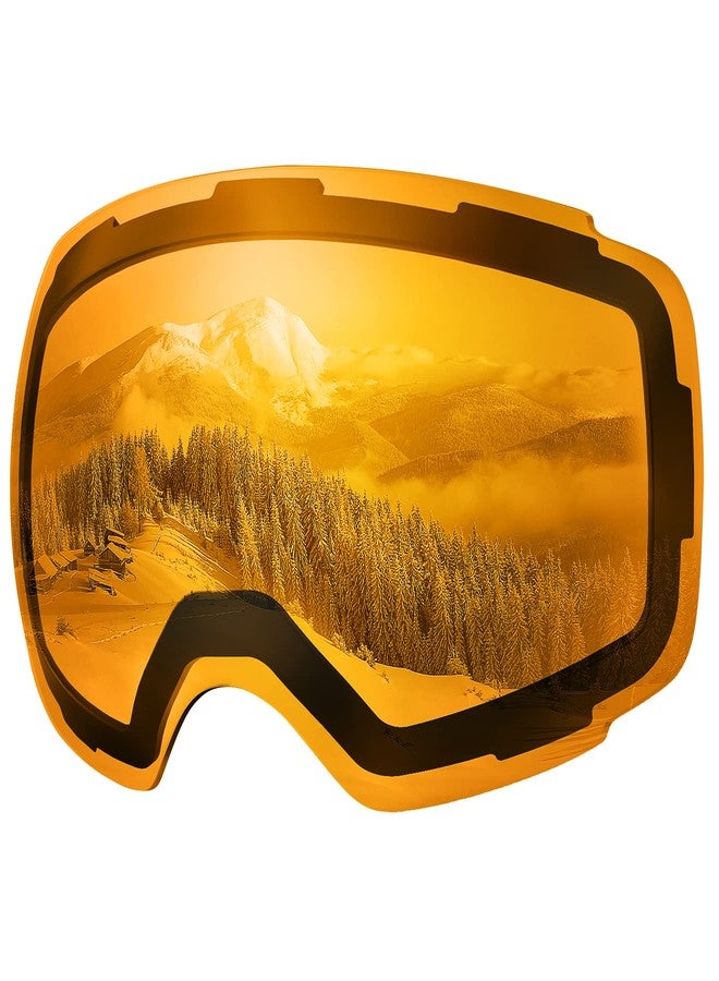 اوت دور ماستر نظارات التزلج OutdoorMaster PRO - عدسات قابلة للتبديل بدون إطار، حماية 100% من الأشعة فوق البنفسجية UV400، نظارات تزلج وتزلج على الجليد للنساء والرجال (VLT65% برتقالي) - Image 1