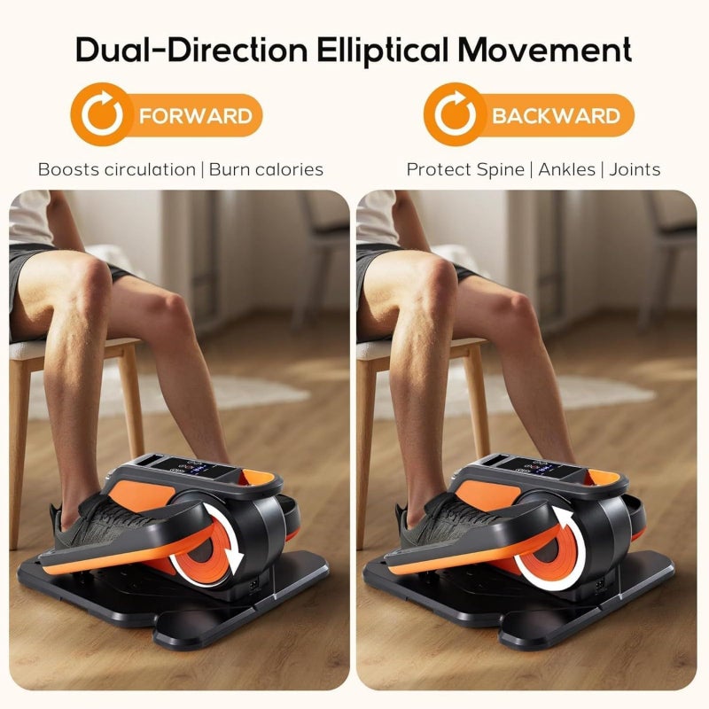 NEWBULIG Under Desk Elliptical Machine, Ellipse Leg Exerciser As Seen On TV with Remote Control, 12 Adjustable Speeds, Forward & Reverse, Mini Ellipse Leg Trainer for Home & Office - Image 3