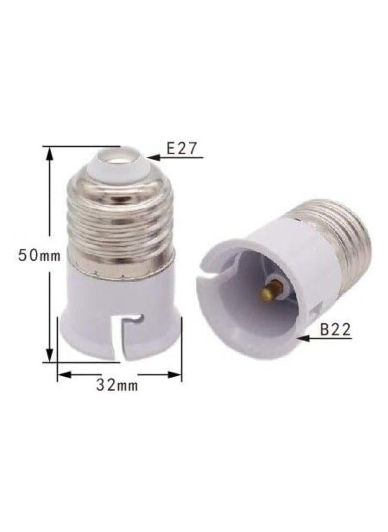 SOLDOUT 2 PCS E27 to B22 Lamp Holder Converter 110V 220V Base Socket Adapter For LED Lamp Corn Light Bulb (Pack of 2, E27 TO B22)  - Image 5