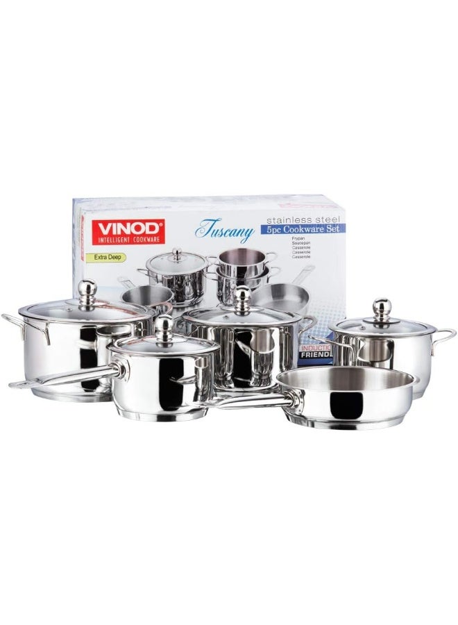 5-Piece Tuscany Stainless Steel Cookware Set
