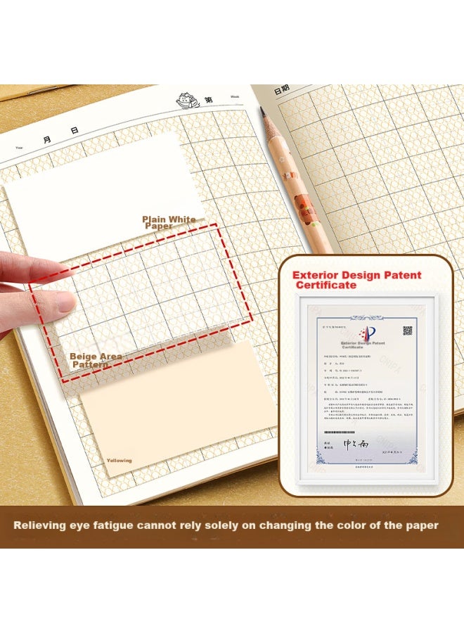 Kaba Bear Kabaxiong Eye-protecting Thickened English Notebook, 36k/160 Sheets, English Homework Practice Notebook, 10-pack Set - Image 4