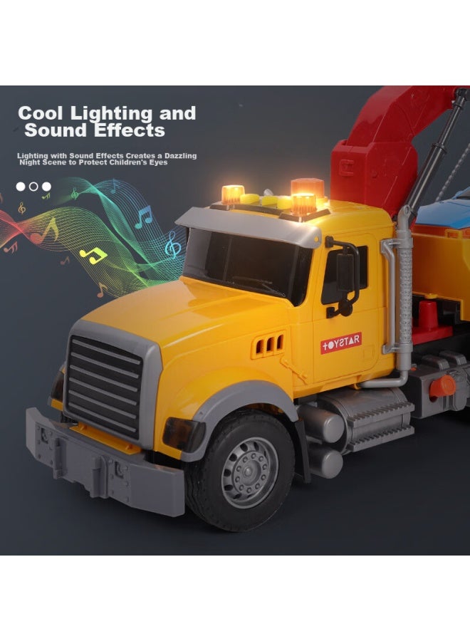 Xst Children's Trailer Toy, Transport Flatbed Truck, Sound And Light, Large Size, Road Rescue Crane, Obstacle Removal Vehicle, Gift For Boys - Image 2