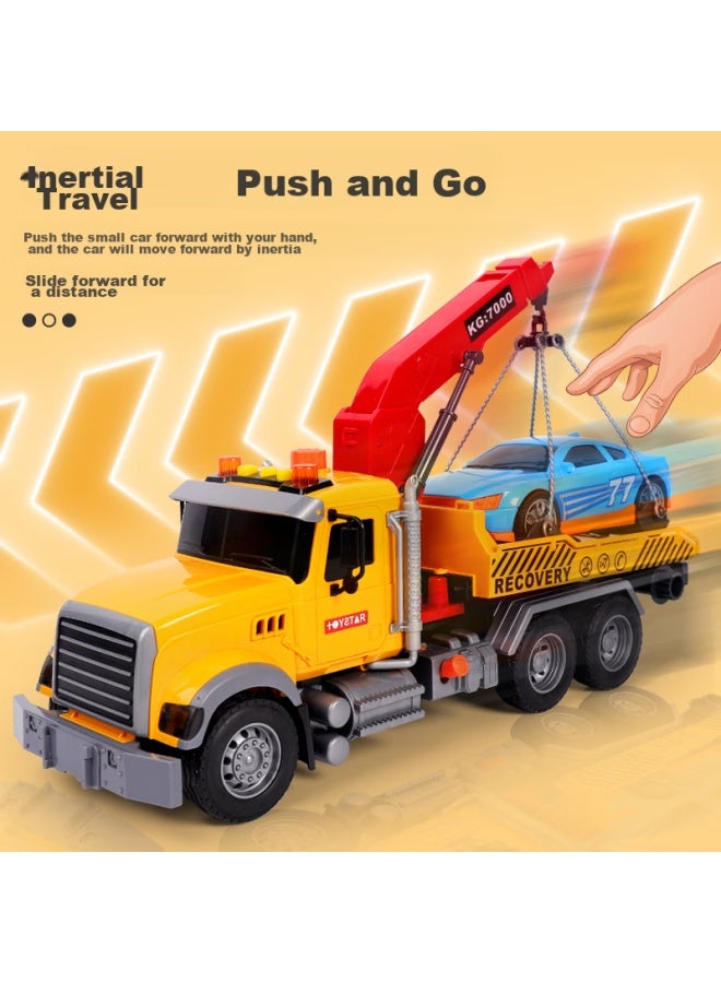 Xst Children's Trailer Toy, Transport Flatbed Truck, Sound And Light, Large Size, Road Rescue Crane, Obstacle Removal Vehicle, Gift For Boys - Image 4