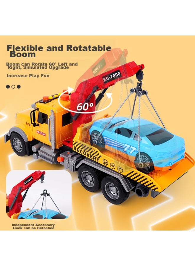 Xst Children's Trailer Toy, Transport Flatbed Truck, Sound And Light, Large Size, Road Rescue Crane, Obstacle Removal Vehicle, Gift For Boys - Image 5