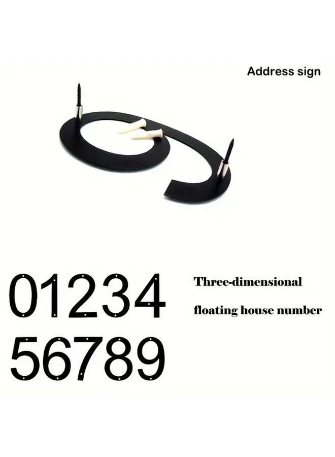 Modern Floating Metal Number 7 Address Sign For Outdoor Home Durable Easy Installation - Image 1