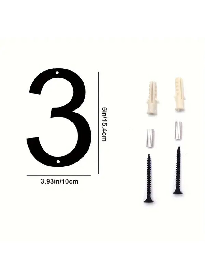 Modern Floating Metal Number 7 Address Sign For Outdoor Home Durable Easy Installation - Image 3