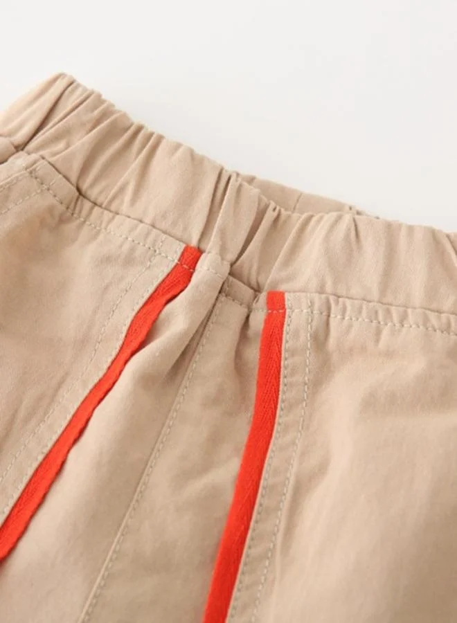 YUNIQEE Brown Regular Fit Mid Rise Solid Shorts
