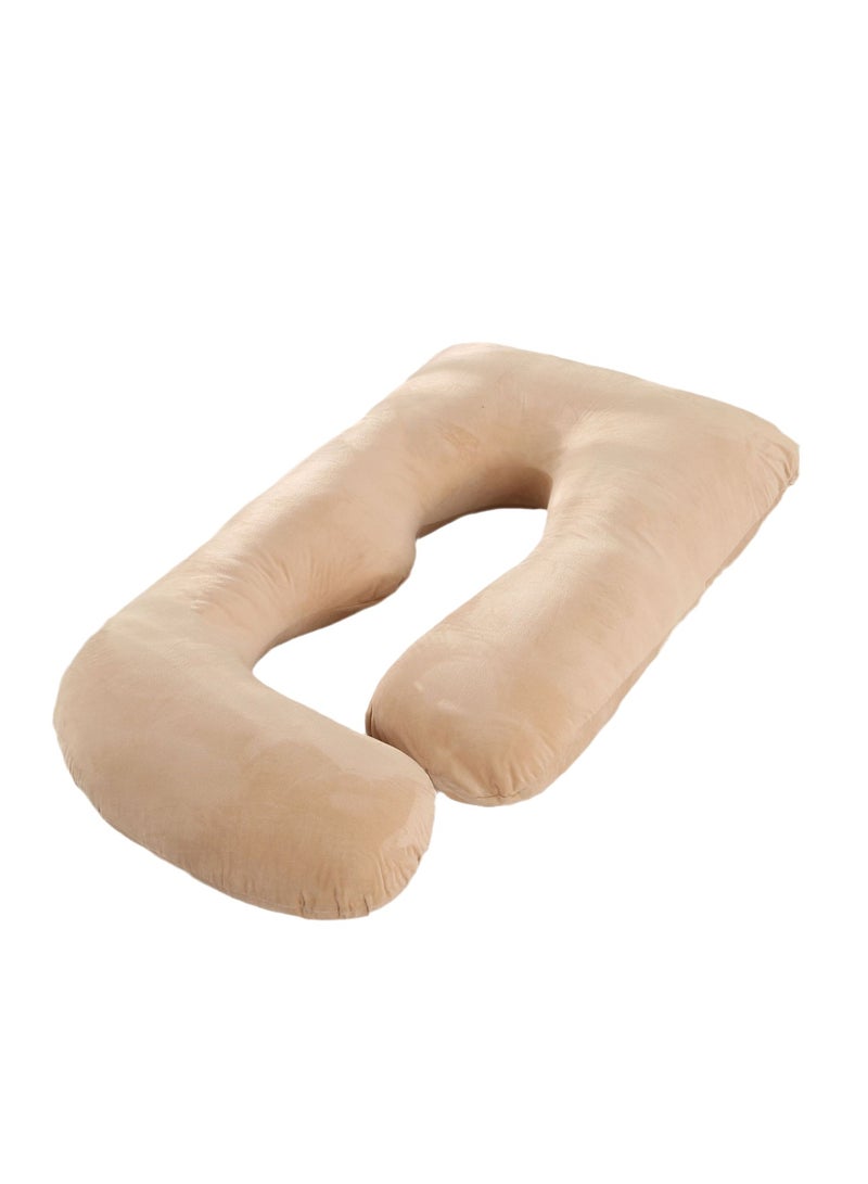 Crystal Velvet Maternity Pillow Maternity Belly Support Pillow Core Side Sleeping Pillow Waist Support Pillow  - Image 1