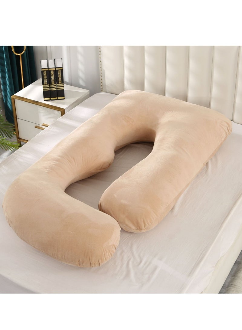 Crystal Velvet Maternity Pillow Maternity Belly Support Pillow Core Side Sleeping Pillow Waist Support Pillow  - Image 2