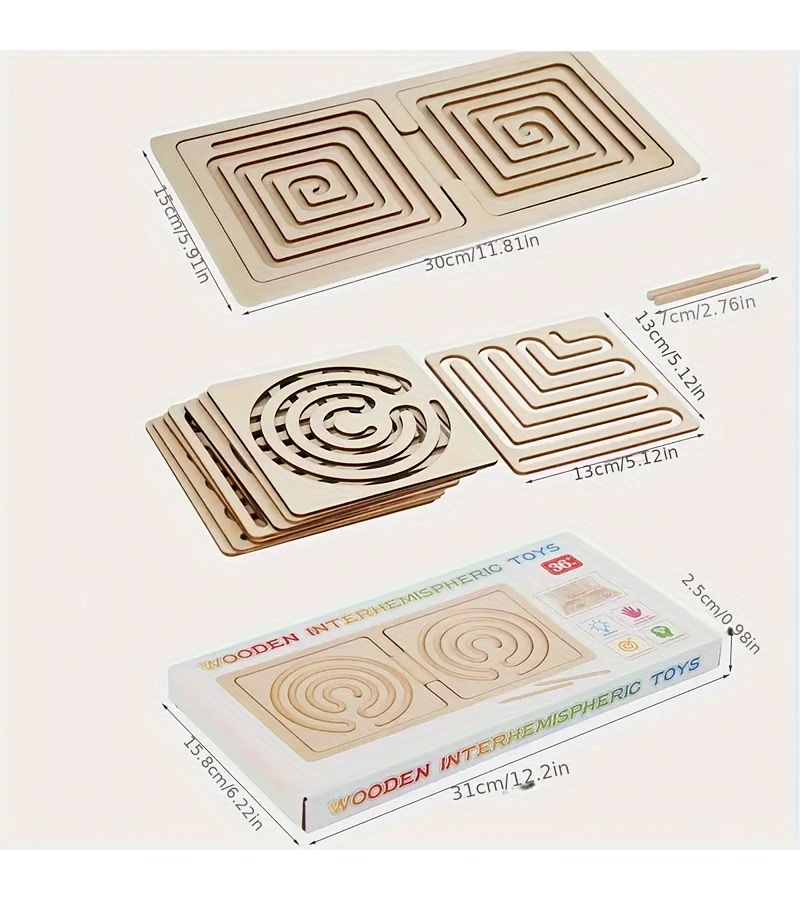 10pcs Wooden Educational Toys For Left And Right Brain Development Fine Motor Skills Hand Eye Coordination Training Concentration - Image 2