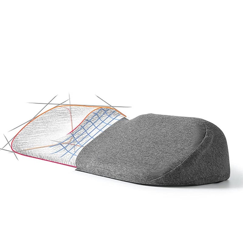 SIMESTICH وسائد سيمستيتش كومفورت كلاود الطبية من رغوة الذاكرة | وسادة عنق لتخفيف آلام الرقبة والكتف بغطاء أزرق قابل للإزالة بسحاب | قياسي - Image 5