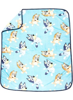 Jay Franco Jay Franco Bingo Plush Mini Pillow Buddy & 40 x 50 Inch Travel Throw Set - Kids Super Soft 2 Piece Bluey Blanket Set  - Image 4