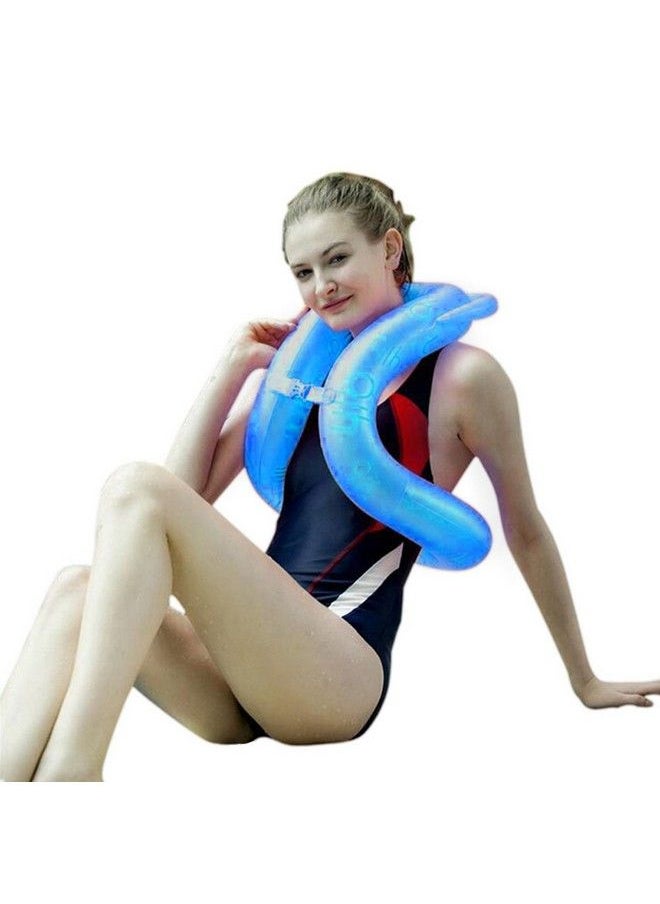 Topsung - Inflatable Pool Floats For Adults Swimming Pool Floats Swim Ring Blue - Image 1