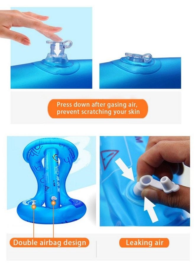 Topsung - Inflatable Pool Floats For Adults Swimming Pool Floats Swim Ring Blue - Image 1