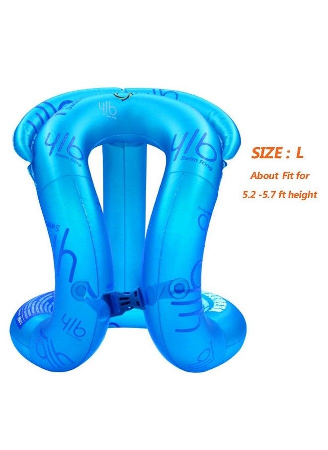 Topsung - Inflatable Pool Floats For Adults Swimming Pool Floats Swim Ring Blue - Image 1