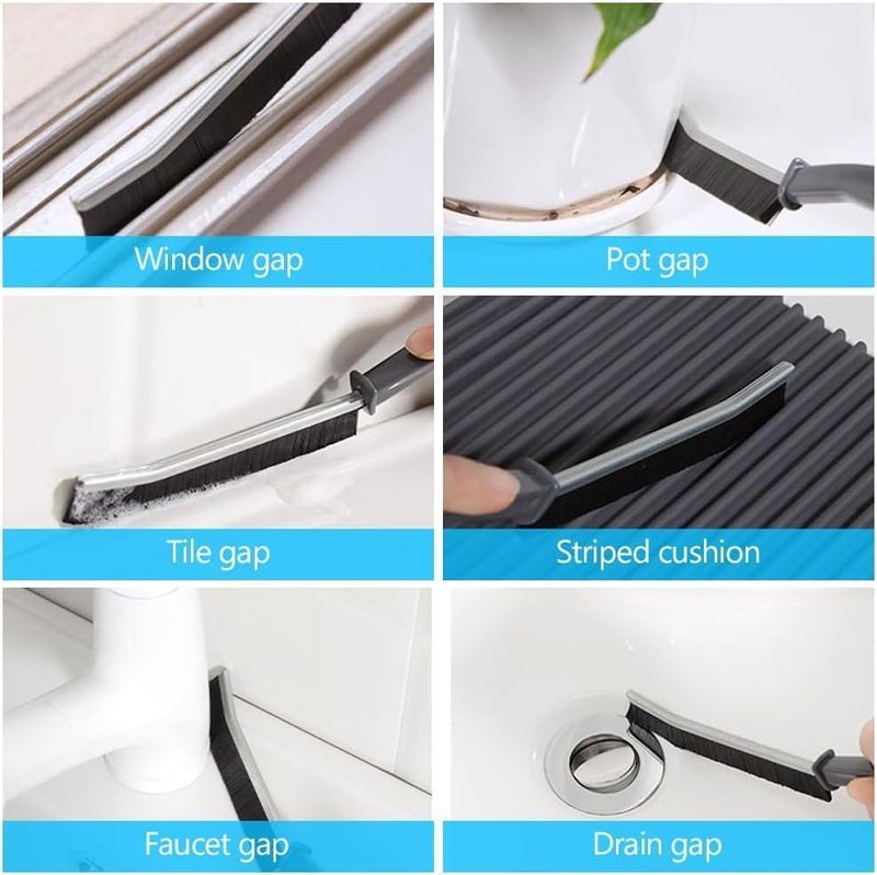 IXWQ Plastic Bathroom Gap Cleaning Brush,Clean The Dead Corners of Kitchen Tiles, Sliding Window, Bathroom, Toilet Multi-Purpose Door Track Deep Cleaning Brush, Hard Bristle Multifunctional (3) - Image 4
