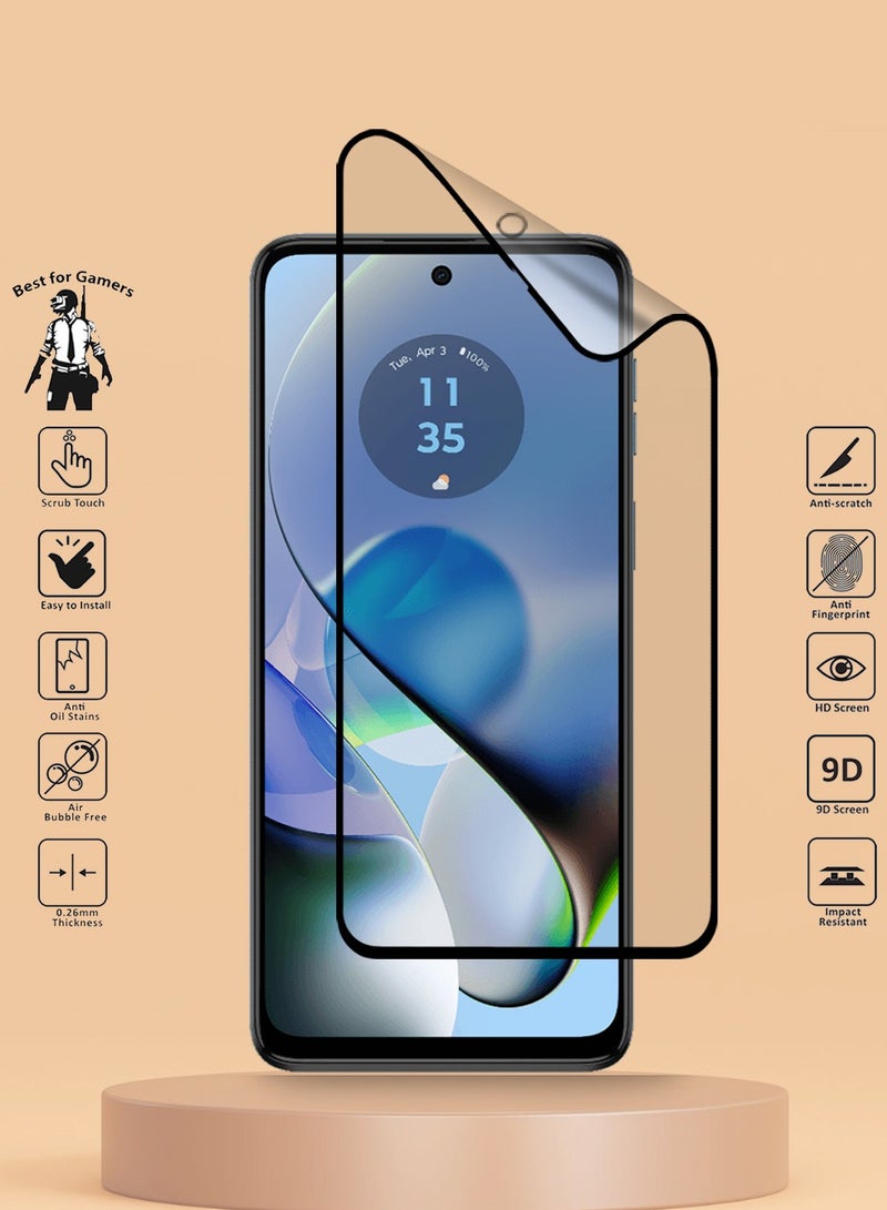 Techie فيلم حماية شاشة غير لامع 9D لهاتف موتورولا موتو G54 5G - شعور سلس مقاوم للبصمات خالي من الفقاعات - Image 2