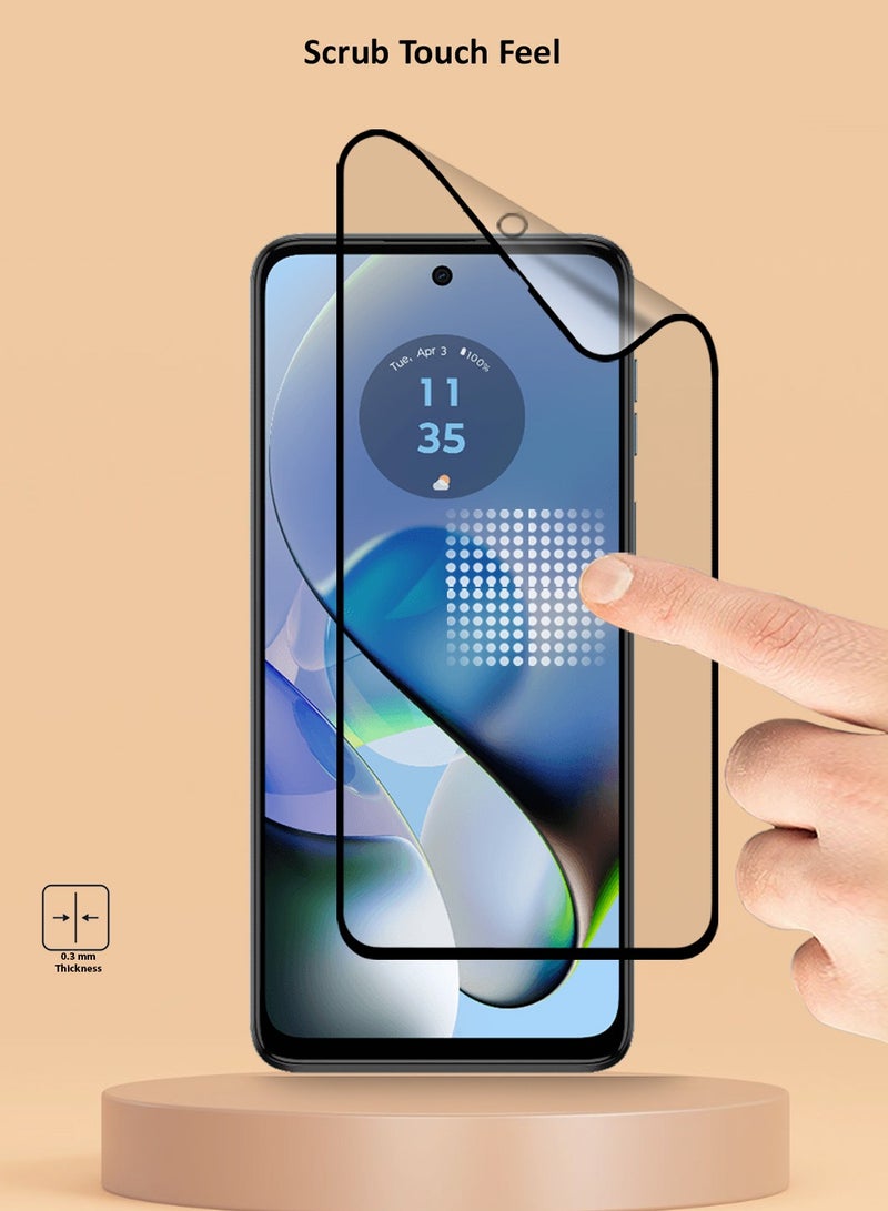 Techie فيلم حماية شاشة غير لامع 9D لهاتف موتورولا موتو G54 5G - شعور سلس مقاوم للبصمات خالي من الفقاعات - Image 3