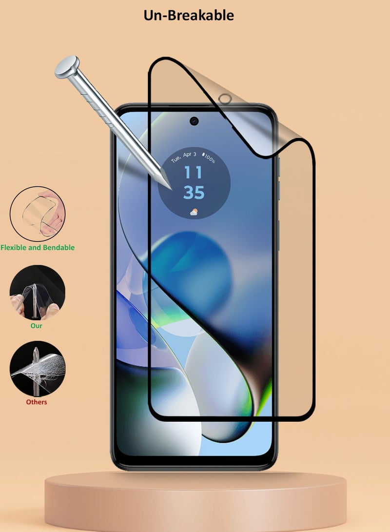 Techie فيلم حماية شاشة غير لامع 9D لهاتف موتورولا موتو G54 5G - شعور سلس مقاوم للبصمات خالي من الفقاعات - Image 5