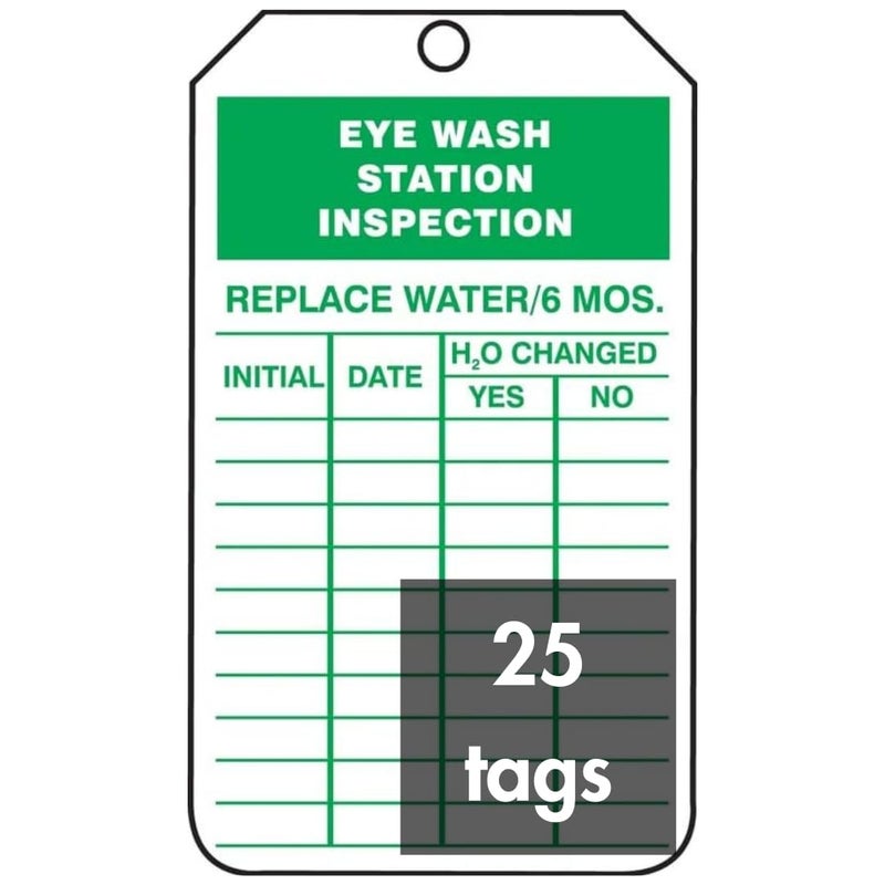 أكيوفورم Accuformnmc ""فحص محطة غسيل العين"" حزمة مكونة من 25 بطاقة فحص Pf-Cardstock مقاس 5.75 بوصة × 3.25 بوصة أخضر على أبيض Trs245Ctp علامات وملصقات أمان أمريكية الصنع - Image 1