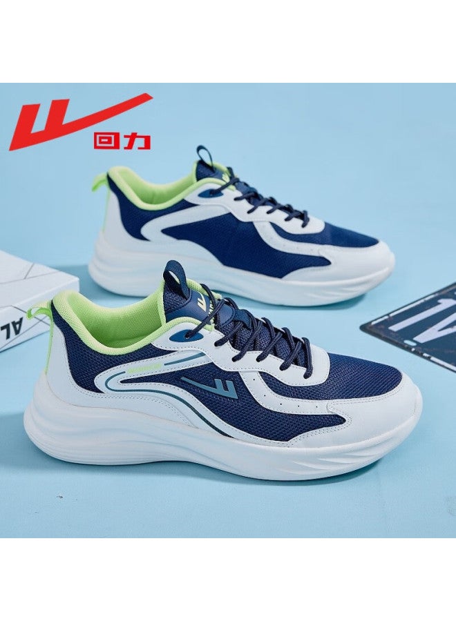 -back Sports Shoes For Men  Spring New Thin Mesh Breathable White Shock-absorbing Lightweight Soft-soled Running Shoes For Men