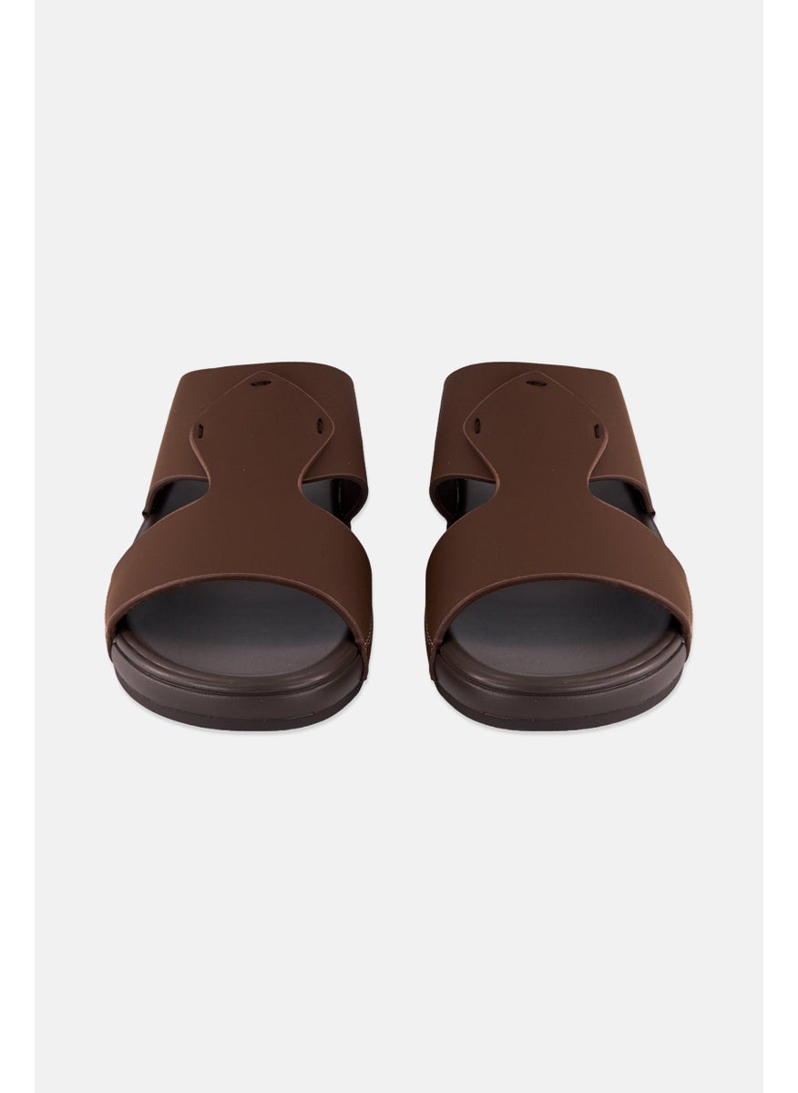 Algspar Men Slip On Arabic Sandals, Brown  - Image 4