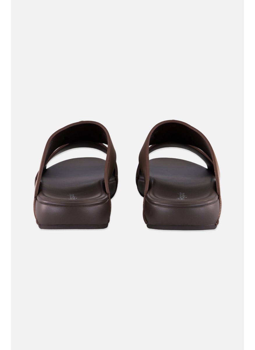 Algspar Men Slip On Arabic Sandals, Brown  - Image 2