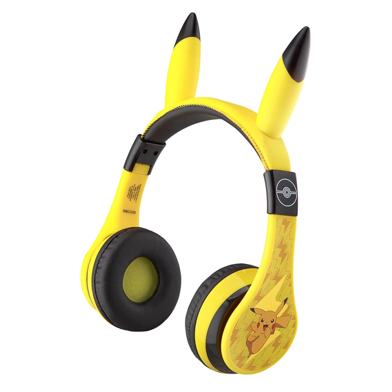 eKids Pokemon Kids Bluetooth Headphones, Wireless Headphones with Microphone Includes Aux Cord, Volume Reduced Kids Foldable Headphones for School, Home, or Travel,Yellow - Image 4