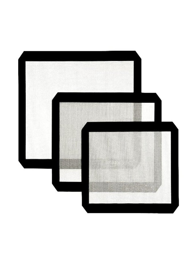 vigor path Silicone Baking Mat (S, M, L) with Measurement Indicators, Non-Slip Surface, and Pastry Mat Sheet for Dough Rolling - Perfect for Creating Cookies, Macarons, and Bread - Pack of 3 - Image 1