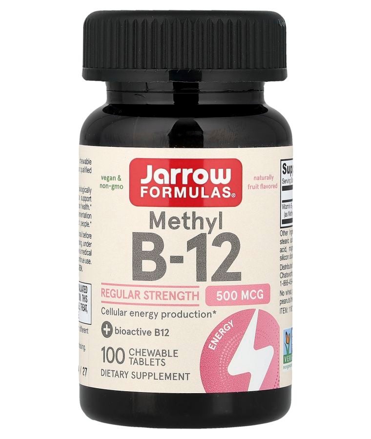 jarrow formulas Methyl B-12 Fruit 500 mcg 100 Chewable Tablets