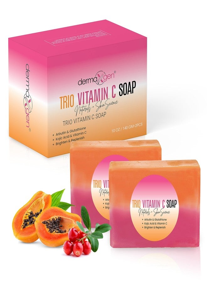 dermaxgen Organic whitening Soap Bar | Arbutin, Glutathione, Kojic acid & Vitamin C | Brighten, Replenish, Glowing & Radiant Skin | Pure Natural Handcrafted Skincare, Face & Body Cleanser - 5 OZ Each| (2 - Image 1