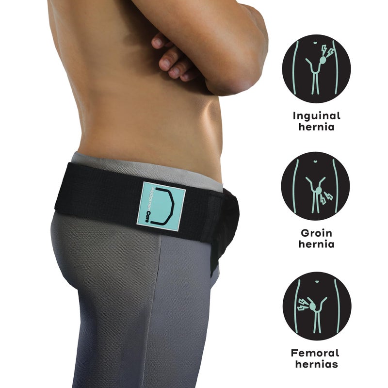 Abdomencare Inguinal Hernia Support Belt for Men & Women with 2 Compression Pads - Hernia Belt for Men Inguinal - For Left or Right Side Inguinal Hernias - Hernia Belts for Men Truss Support - S/M - Image 3