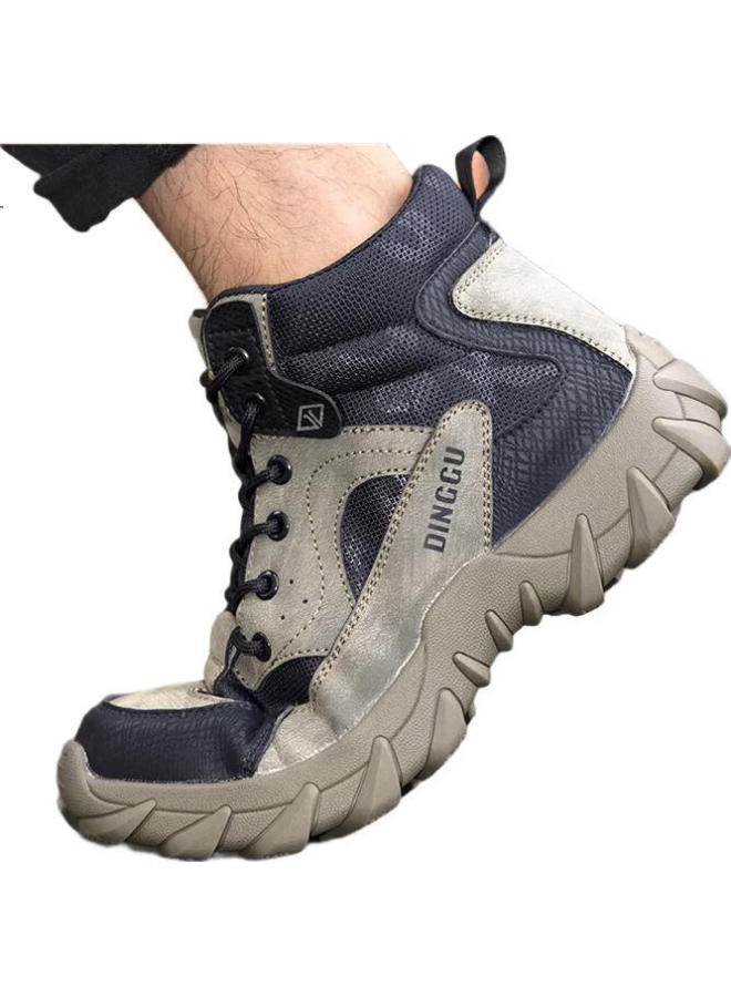 Dinggu Men'S Steel Toe Work Boots High-Top Safety Shoes 1279Migd42 - Image 1