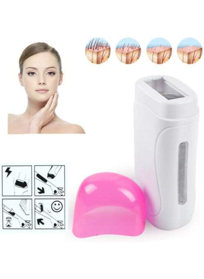 ألة تسخين الشمع الدوارة للتسخين بالشمع مع خرطوشة شمع قابلة لإعادة التعبئة لإزالة الشعر ، ماكينة إزالة الشعر بالشمع للنساء - Image 3