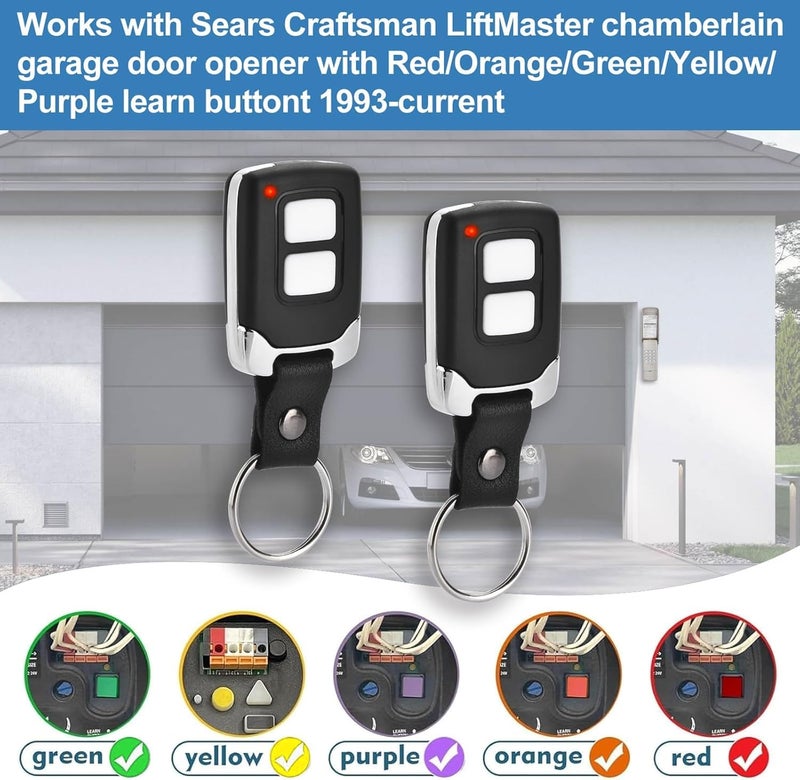 Amtake Garage Door Opener Keypad with 2 Garage Door Opener Remote Compatible with Liftmaster Chamberlain Craftsman Garage Door Opener Keypad 877MAX 893LM 893Max 971LM 371LM - Image 4