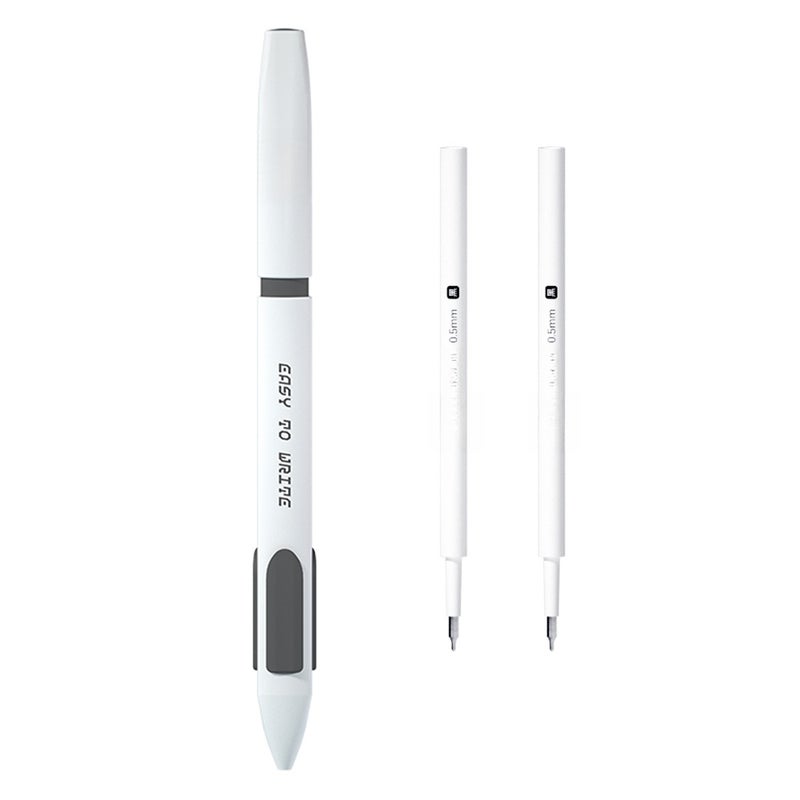 NBX Quick-drying Retractable Gel Pen Anti-fall Pinch 0.5mm Fine Point with 2 Extra Refills Stationery Journaling Note Taking Pens for Students Teachers Shorthand Reporters Office School Supplies - Image 1