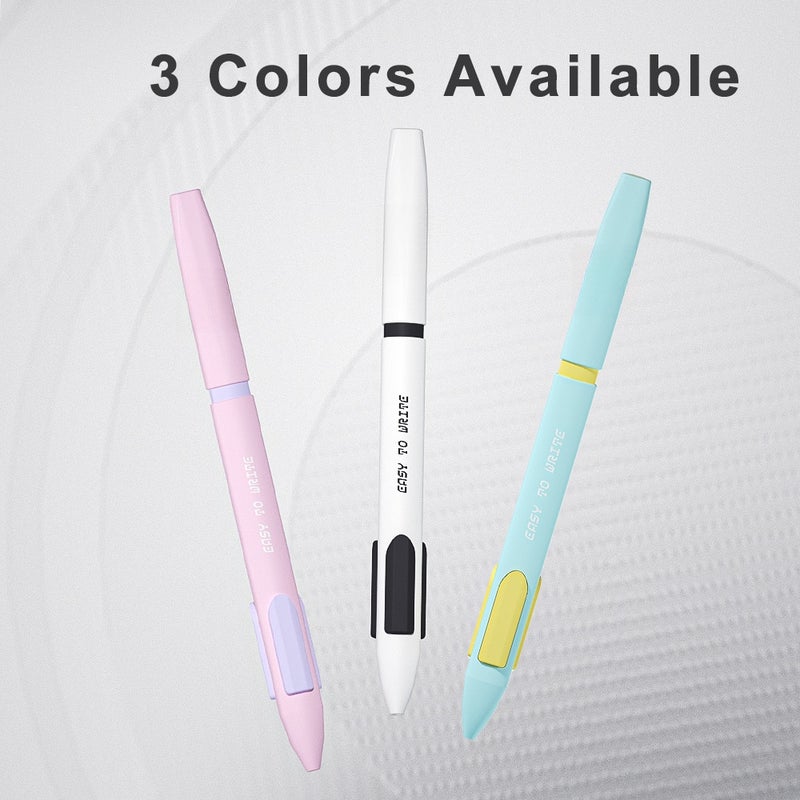 NBX Quick-drying Retractable Gel Pen Anti-fall Pinch 0.5mm Fine Point with 2 Extra Refills Stationery Journaling Note Taking Pens for Students Teachers Shorthand Reporters Office School Supplies - Image 5