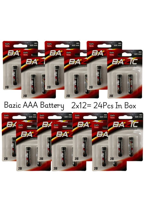 Bazic AAA Alkaline Disposable Batteries – Perfect for Remote Controls, Toys & More