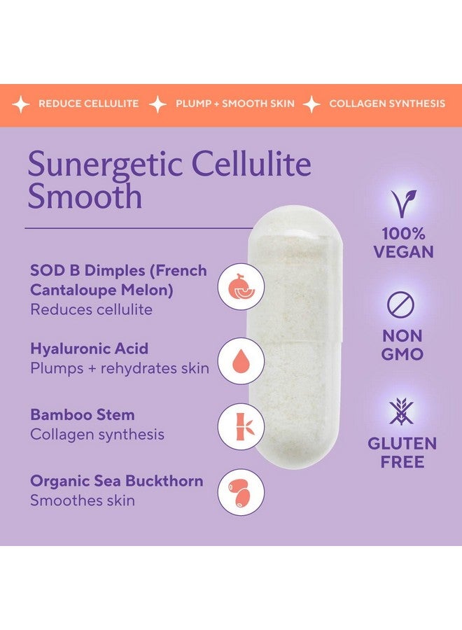 Sunergetic Premium Cellulite Supplement - Anti Cellulite Capsules For Women - Supports Skin Smoothing, Smooth Legs, Reduces Cellulite & Promotes Collagen Production - With Clinically Studied Melon SOD - 30 Count - Image 4