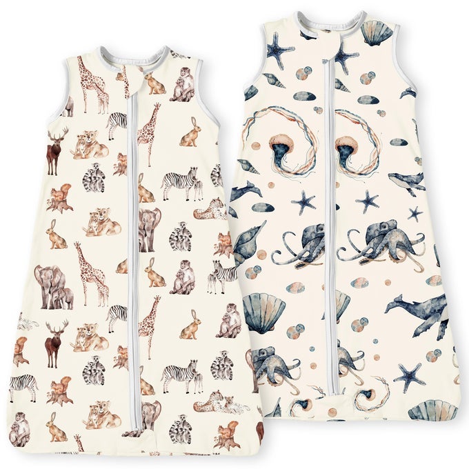 BABY SLEEP SACK 61215 MONTHS LIGHT WEARABLE BLANKET FOR BABIES WITH 2WAY ZIPPERS 05 TOG PREMIUM SOFT BREATHABLE SLEEPING BAG FOR BABY BOYS GIRLS 2PACK