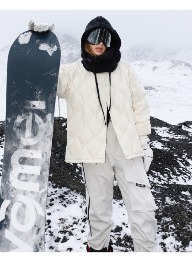 Three colors 24 Winter Down Jacket Baseball Collar Down Jacket Loose Casual Jacket - Image 1