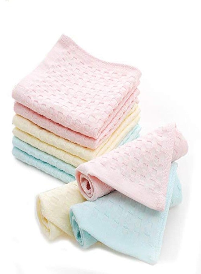 Fashiol Cotton Face Towels Hankey Set Handkerchief Soft Ladies Multipurpose Use Hanky Hand Napkins Casual Small Towel for Women/Men (Size 10.5 in) - Multicolor (12, 10.5 x 10.5 inch) - Image 1