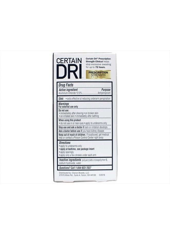 CERTAIN DRI Prescription Strength Clinical Antiperspirant Roll-On 1.20 oz (Pack of 6) - pzsku/Z02A5AB659E10F7B0CDF6Z/45/_/1687427267/7faef5fd-dc60-4fec-b84f-1c24e3b58f61